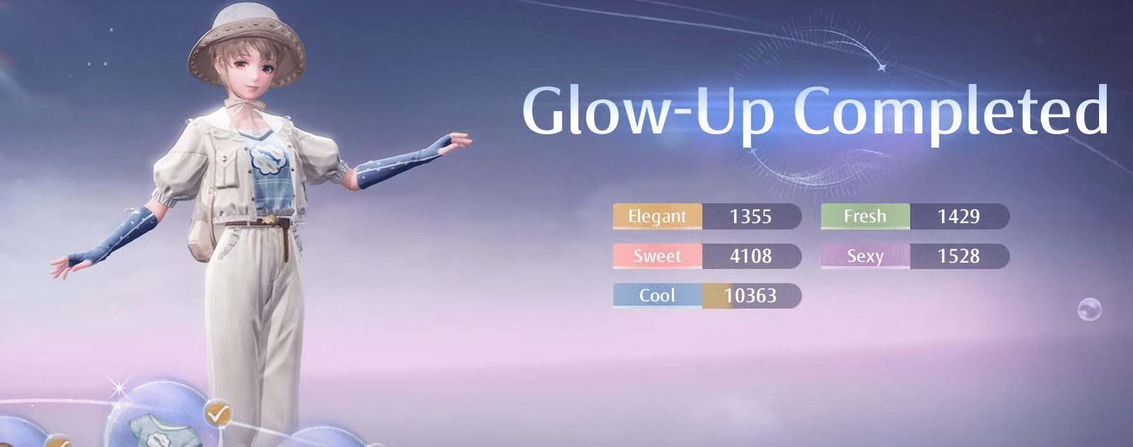 Glowing up outfit in Infinity Nikki