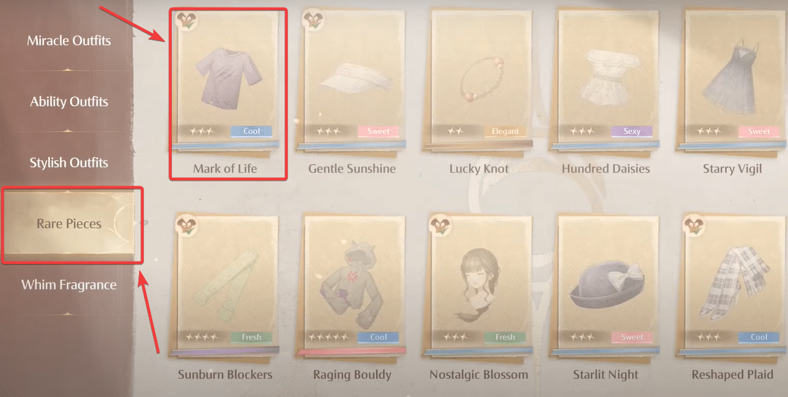 Mark of Life top location in Infinity Nikki