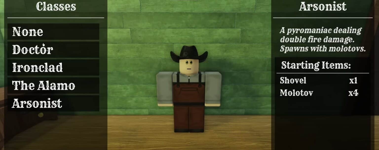 Arsonist Class in Dead Rails Roblox