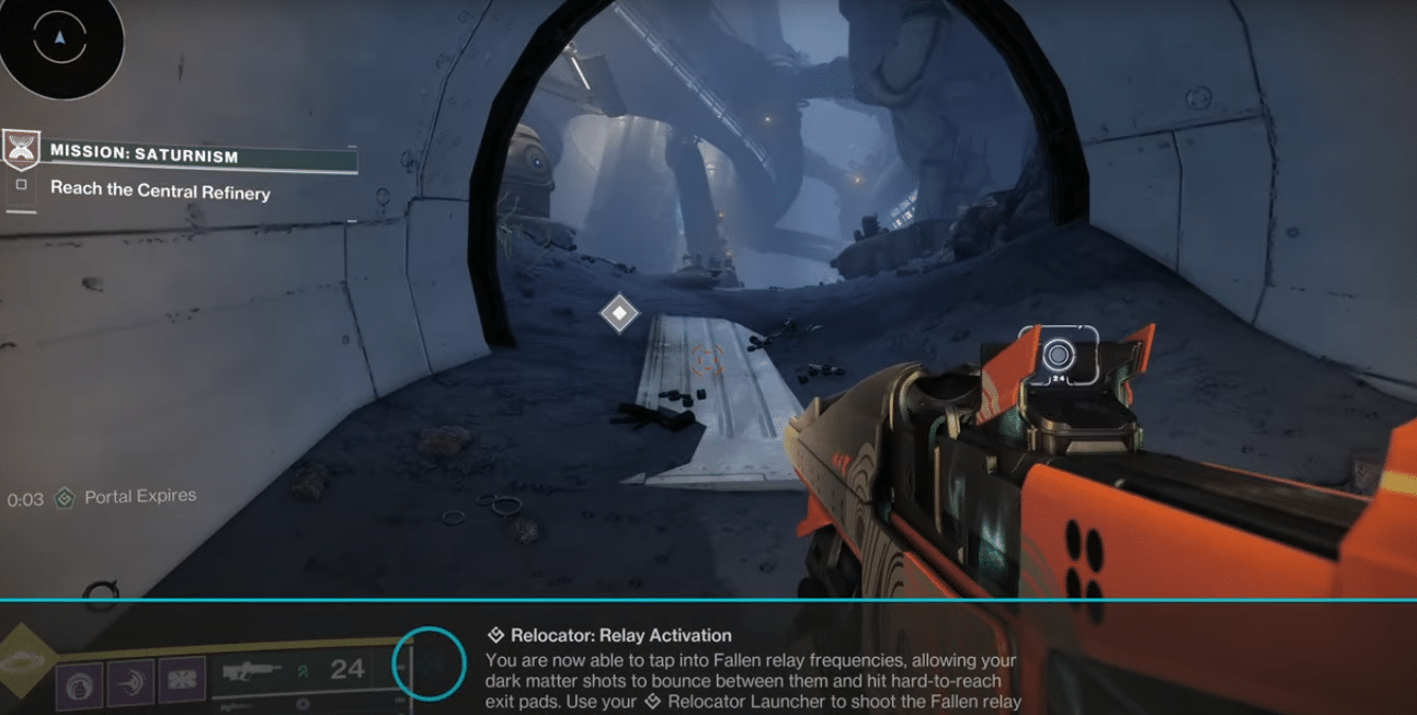 How to Reach Central Refinery in Destiny 2 Saturnism Mission.