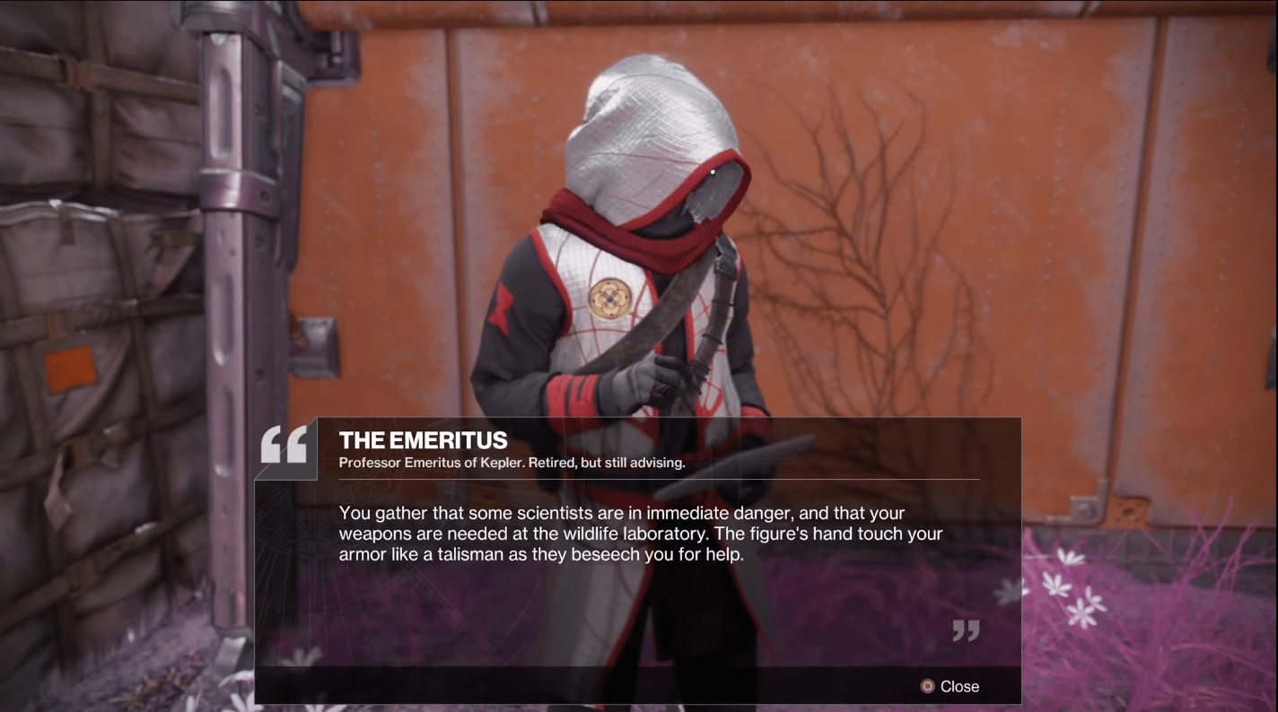 Destiny 2 NPC in Destiny 2: Find a Way Into the Aionian Laboratory to Rescue the Scientists