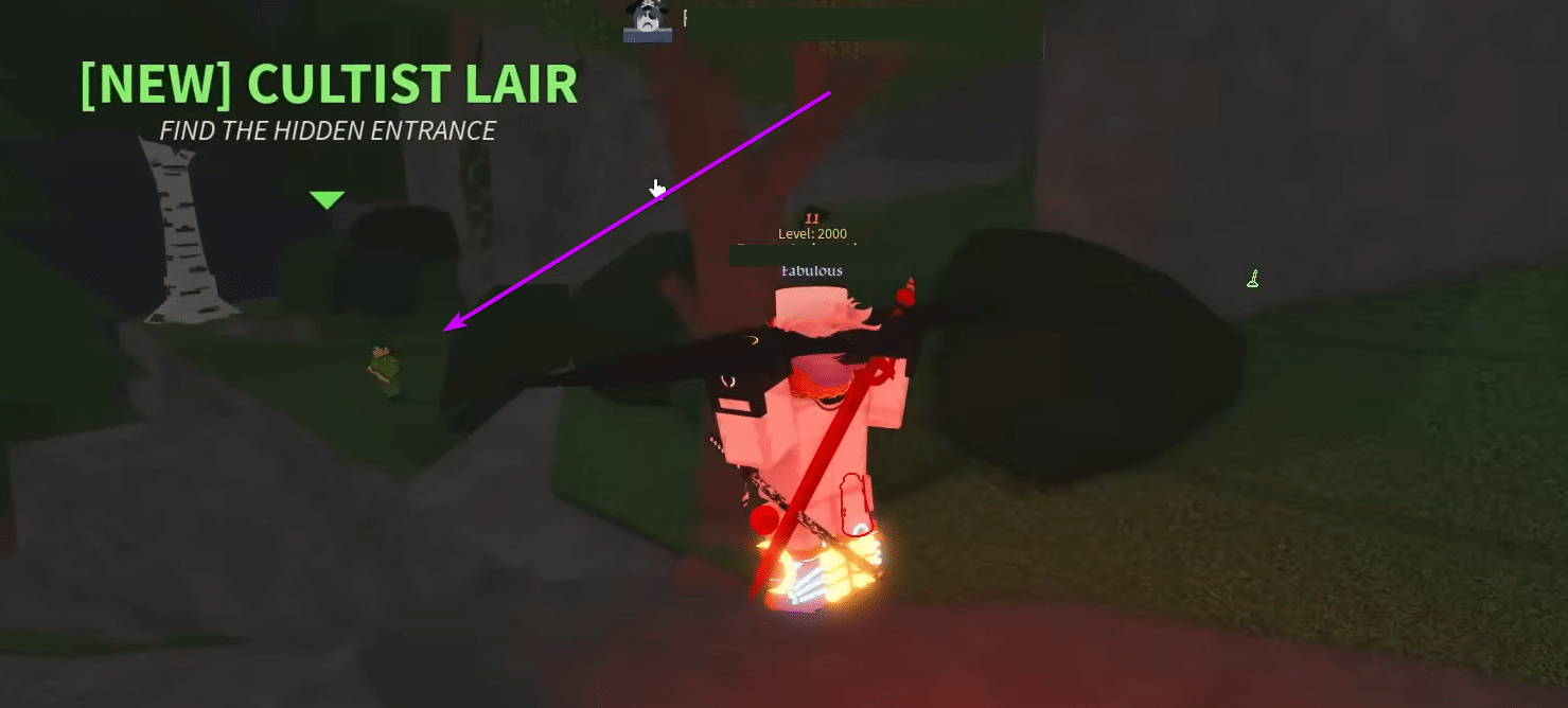 Cultist Lair entrance NPC Fisch